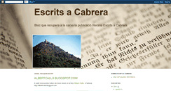 Desktop Screenshot of escritsacabrera.blogspot.com