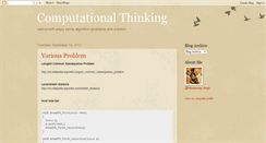 Desktop Screenshot of computationalthinking.blogspot.com