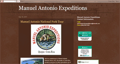 Desktop Screenshot of manuelantonioexpeditions.blogspot.com