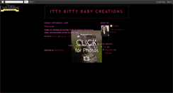 Desktop Screenshot of ittybittybabycreations.blogspot.com