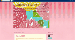 Desktop Screenshot of laurensclosetbinge.blogspot.com