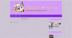 Desktop Screenshot of isabelarteira.blogspot.com