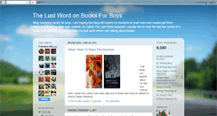 Desktop Screenshot of lastwordbooks4boys.blogspot.com