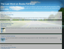 Tablet Screenshot of lastwordbooks4boys.blogspot.com