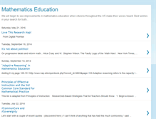 Tablet Screenshot of improvingmathed.blogspot.com