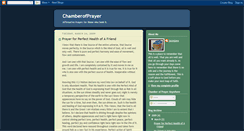 Desktop Screenshot of chamberofprayer.blogspot.com