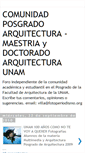 Mobile Screenshot of comunidadposgradoarquitectura.blogspot.com
