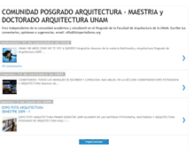 Tablet Screenshot of comunidadposgradoarquitectura.blogspot.com