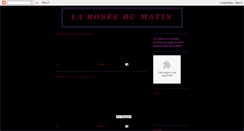 Desktop Screenshot of larosedumatin.blogspot.com