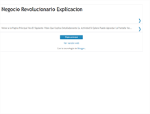 Tablet Screenshot of negociorevolucionarioexplicacion.blogspot.com