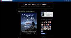 Desktop Screenshot of iamthearmyofchange.blogspot.com