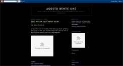 Desktop Screenshot of agosto21.blogspot.com