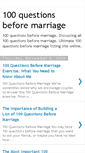 Mobile Screenshot of 100-questions-before-marriage.blogspot.com