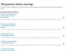 Tablet Screenshot of 100-questions-before-marriage.blogspot.com