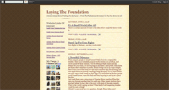 Desktop Screenshot of laying-the-foundation.blogspot.com