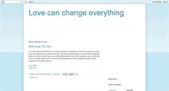 Desktop Screenshot of lovecanchangeeverything.blogspot.com