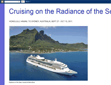 Tablet Screenshot of cruiseonradiance.blogspot.com