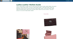 Desktop Screenshot of ladiesleatherwallets.blogspot.com