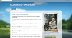 Desktop Screenshot of passiontotransform.blogspot.com