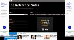 Desktop Screenshot of onlinereferencenotes.blogspot.com