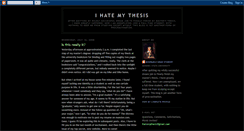 Desktop Screenshot of ihatemythesis.blogspot.com