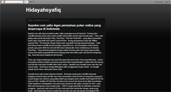 Desktop Screenshot of hidayahsyafiq.blogspot.com