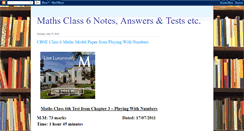 Desktop Screenshot of class6maths.blogspot.com