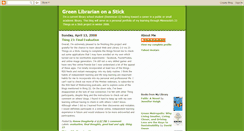 Desktop Screenshot of greenlibrarianonastick.blogspot.com