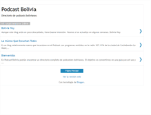 Tablet Screenshot of podcastbolivia.blogspot.com