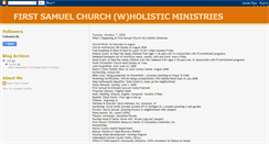 Desktop Screenshot of firstsamuelchurchwholisticministries.blogspot.com