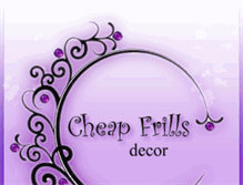 Tablet Screenshot of cheapfrillsdecor.blogspot.com