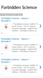 Mobile Screenshot of forbiddenscienceseason1.blogspot.com