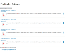 Tablet Screenshot of forbiddenscienceseason1.blogspot.com