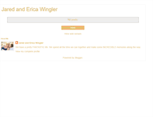 Tablet Screenshot of jaredandericawingler.blogspot.com