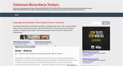 Desktop Screenshot of bursakerjaterbaru.blogspot.com