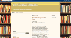 Desktop Screenshot of freesundaysermons.blogspot.com