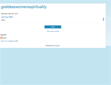 Tablet Screenshot of goddesswomensspirituality.blogspot.com