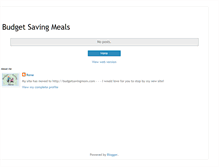 Tablet Screenshot of budgetsavingmeals.blogspot.com