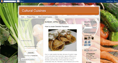 Desktop Screenshot of culturalcuisines.blogspot.com