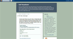 Desktop Screenshot of golfvacationer.blogspot.com