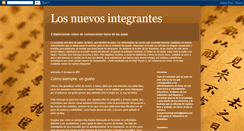 Desktop Screenshot of losnuevosintegrantes.blogspot.com