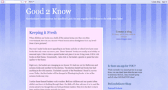 Desktop Screenshot of itsgood2know.blogspot.com