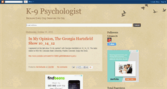 Desktop Screenshot of k9psychologist.blogspot.com