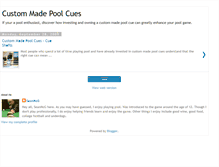 Tablet Screenshot of custommadepoolcues.blogspot.com