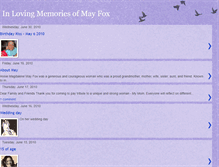 Tablet Screenshot of inlovingmemoriesofmayfox.blogspot.com