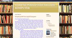 Desktop Screenshot of dampakpositifdannegatifkomputer.blogspot.com