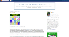 Desktop Screenshot of growingupwithadisability.blogspot.com