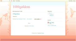 Desktop Screenshot of 1000goldens.blogspot.com