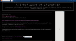 Desktop Screenshot of ourtwowheeledadventure.blogspot.com