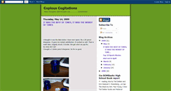 Desktop Screenshot of copiouscogitations.blogspot.com